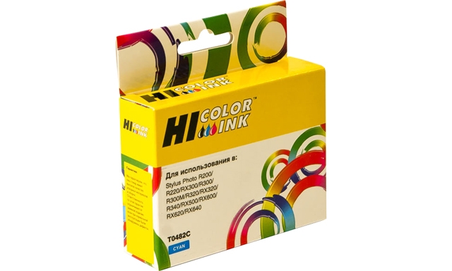  Hi-Color  Epson T0482; C13T04824010; Cyan