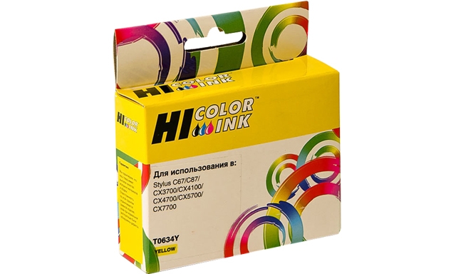  Hi-Color  Epson T0634; C13T06344A; Yellow