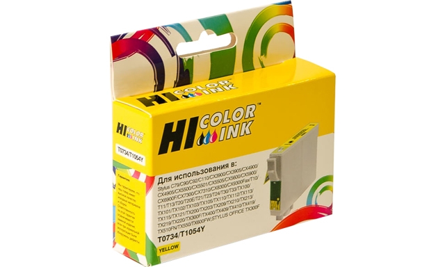  Hi-Color  Epson T0734; T07344A10; C13T10544A10; Yellow