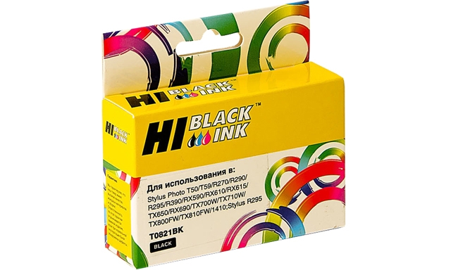  Hi-Color  Epson T0821; C13T08214A10; Black